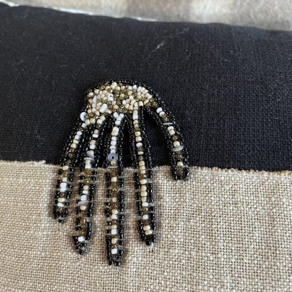 Coterie Studio Set of 2 "Welcome Foolish Mortal" Beaded Halloween Throw Pillow - Picture 8 of 10